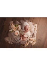 Newborn Photography Accessories Knitted Fleece Blanket Newborn Hat Newborn Photography Props Photo Studio Accessories