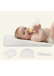 Baby Sleep Positioner White Bed Baby Wedge Pillow Prevent Flat Head Anti-reflux Raised Colic Pillow Cushion Shaping Pillow