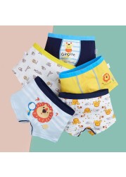 4pcs Boys Boxer Briefs Kids Cotton Underwear 2021 Set Baby Underpants Cartoon Dinosaur Print Soft Children Breathable Briefs