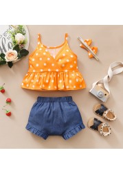 Baby Summer Clothes 0-3Y Baby Kids Baby Girls Clothes Yellow Sunflower Tops T-shirt Floral Bow Pants 3pcs Outfits Set