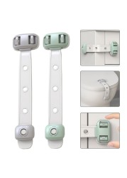 Child Safety Cabinet Lock Adjustable Anti Pinch Hand Drawer Refrige Locks Multifunction Kids Closet Toilet Fridge Lock