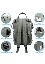 Maternity Backpack Bag, Waterproof for Kids, Large Capacity, Stroller USB Interface