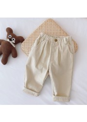 Infant casual pants spring and autumn children's pants solid color fashion baby boys pants korean baby clothes kids pants