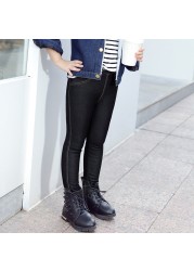 Girls Jeans Pants Skinny Jeans Korean Fashion Warm Elastic Fleece Lined Leggings Girls 4 to 13 Years Autumn Winter