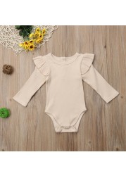 Ma&Baby 0-24M Spring Newborn Infant Baby Girls Knitted Romper Soft Long Sleeve Clothes Jumpsuit Toddler Girl Costumes