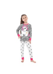 Disney Princess Pajamas Sets Cotton Snow White Girls Sleepwear Unicorn Sleepwear 2-8 Years Kids Children's Sleepwear Set