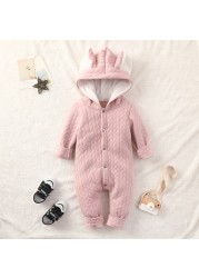 Bobora Baby Clothes Long Sleeve Newborn Baby Clothes Spring Baby Boys Girls Hooded Clothes Size 0-18M