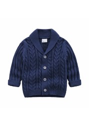 Handsome Kids Jacket Baby Boys Knitting Sweaters Children Clothes Girls Sweater Baby Spring Autumn Outfit Coat Costumes JYF