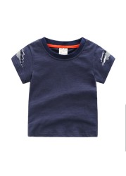 Summer Boys Short Sleeve T-shirt Casual Style Breathable Kids Tops Cotton Boys Clothes Fashion Tops 2-7 Years For Baby