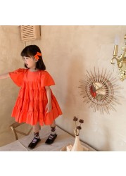 Children Summer Dress 2021 Kids Clothes Girls Ruched Princess Dresses Baby Girl Evening Party Dress Girl Clothes Children Dresses