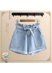 2022 New Fashion Summer Children's Shorts Floral Denim Shorts For Girls Short Jeans Princess Jeans Children Trousers