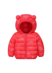 Autumn Winter Baby Boys Clothes Cotton Thick Kids Girls Parkas Parkas Warm Coat Children Costume JYF