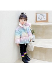 Autumn Winter Children Down Jackets For Baby Boys Girls Solid Thick Warm Fleece Kids Blouse Coats Outerwear