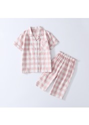 Teenage Girls Cotton Pajama Set Sleepwear Kids Sleepwear Boys Pajamas Kids Sleepwear + Pants Kids Sleepwear Set Sleepwear