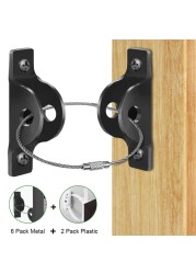 Furniture Anchors for Baby Proofing Metal Baby Proofing Furniture Straps Security Wall Anchors Kit Safe for Kids