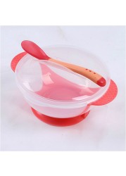 Baby Dish Set Training Bowl Spoon Cutlery Set Dinner Bowl Learning Dishes With Suction Cup Children Training Dinnerware