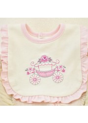 Embroidered Baby Bibs Saliva Towel Soft Infant Newborn Bandana Bib Double Layer Burp Cloths Reusable Feeding Scarf Baby Stuff