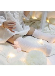 Kids Children Girls Socks With Bows Cotton Baby Girls Socks Soft Toddlers Long Socks For Kids Princess Knee High Socks