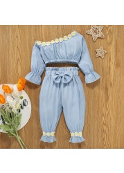 Ma&Baby 3-24M Newborn Infant Baby Girls Clothes Set Long Sleeve Floral Tops Pants Outfits Fasion Baby Autumn Spring Costumes D11