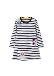 Little maven baby girls long sleeve shirt lovely cat lined cotton children's soft and comfortable casual clothes for kids 2-7 years