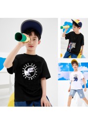 2022 Fashion Boys and Babies' Short Sleeve T-shirt Boys T-Rex Crewneck Dinosaur T-shirt Cotton Tops Tees Summer Clothes