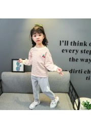 Baby Girls Clothes Sets Kids 2022 Fashion Infant Spring Autumn Cotton 2pcs Outfits Striped Sweatshirt+Pants Baby Tracksuit