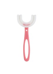 Kids U-Shape Toothbrush Food Grade Soft Silicone Brush Head Massage Toothbrush For Kids Children Oral Care Tool