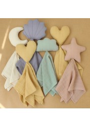 100% Organic Cotton Muslin Baby Safety Blanket Moon Star Game Ins Baby Comforter Newborn Appease Towel