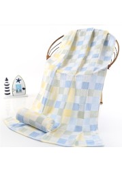 Pure cotton quick-drying gauze bath towel children's water swimming pool to increase bath towel travel hotel bath towel bath towel