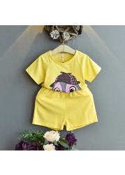 2022 Toddler Kids Baby Girls Floral T-shirt Shorts Sets + Summer Shorts 2pcs Fashion Girl Infant Clothes Casual Children's Sets