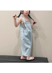 Kids Jeans Overalls for Girls Fashion Jeans Casual Rompers Denim Pants for Kids Clothes Children Teens Outwear Outfits
