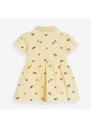 Bear Leader Kids Girls Cotton Fruit Print Dress Short Sleeve Girls Party Dresses Casual Girls Clothes