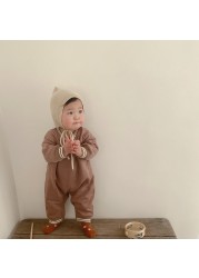 BOBOTCNUNU 2022 New Fashion Spring Boys Girls Candy Color Long Sleeve Jumpsuit