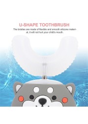 1pc U-shaped Electric Toothbrush Kids Toothbrush Cartoon Cleaning Toothbrush