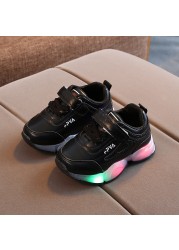 Size 21-30 Children LED Sneakers With Light Up Sole Baby Led Luminous Shoes For Girls / Glowing Lighted Shoes For Kids Boys