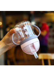 250ml Baby Feeding Cup With Straw Baby Learn Feeding Drinking Bottle Sippy Cup