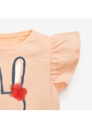 Little Maven 2022 Baby Girls New Fashion Tops Lovely Cartoon Rabbit Cotton T-shirt Soft and Comfort For Kids 2-7 Years