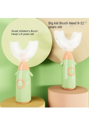 Baby Toothbrush U-Shape Children Toothbrush Silicone Oral Care Cute Newborn Toothbrush Baby Teething For 1-12Y