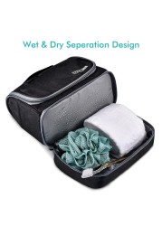 Travel Wall Mount Toiletry Bag with Hook and Handle Waterproof Cosmetic Bag Dop Kit for Men Women Makeup Case Organizer