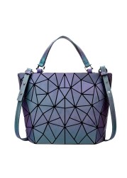 New Luminous Bao Bag Reflective Geometric Bags For Women 2020 Quilted Shoulder Bags Plain Folding Female Bags Bolsa Feminina