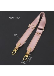 Large wide canvas strap nylon strap luxury designer shoulder bag strap replacement with genuine leather handbag accessory parts