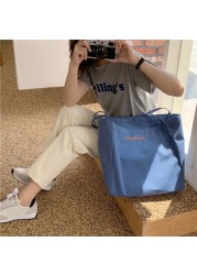 Fashion Women Canvas Shoulder Bag Solid Color Large Capacity Daily Leisure Cross Hand Shopping Bags For Travel