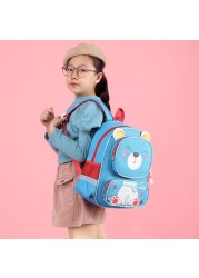 Kawaii Cartoon Children Backpack Nylon Waterproof Kids School Bag Large Capacity Travel Bags Reflective Strip Shoulder Bags