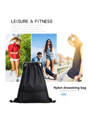 Large Capacity Nylon Shoulder Bag for Men and Women Portable Large Capacity Backpack Travel Bag School Bag Black Special Sale