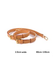 Bag Strap 100% Genuine Leather Strap for Designer Brand Shoulder Messenger Bag Strap Oxidation Cowhide Bag Accessory Parts