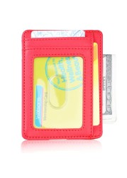 Men Leather Bank ID Credit Card Holders Ultra Slim Rfid Blocking Wallet Mini Size Business Card Protector Case Cover Ultra Thin