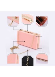 Good Quality Hot Transparent Women Acrylic Box Mini Bag Brand Ladies Evening Handbag Wedding Bag Female Clutch Shoulder Bag