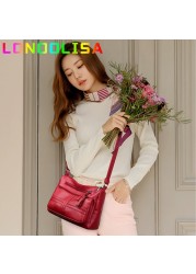 Multi Layer Designer Crossbody Shoulder Bags 2022 New Leather Handbags Bolsa Feminina Main Sac For Female Fashion Women Bags