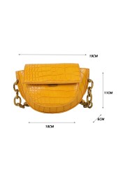 Elegant Bags For Women Classic Ladies Shoulder Bag Chains Messenger Package Designer Pu Leather Crocodile Leather Crossbody Vintage Package