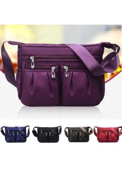 Nylon diagonal cross bag youth fashion casual version ladies large capacity shoulder bag waterproof solid color bag